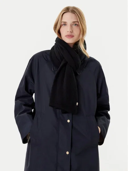 Кашмирен шал Tommy Hilfiger с изчистен дизайн черно