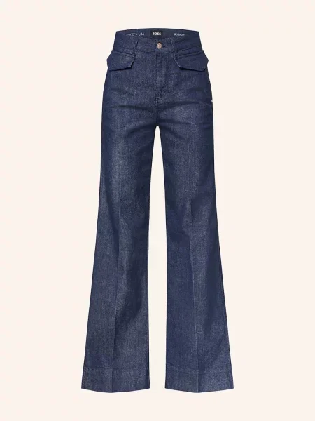 Boss Wide Leg Džíny Rosalya dark blue modré