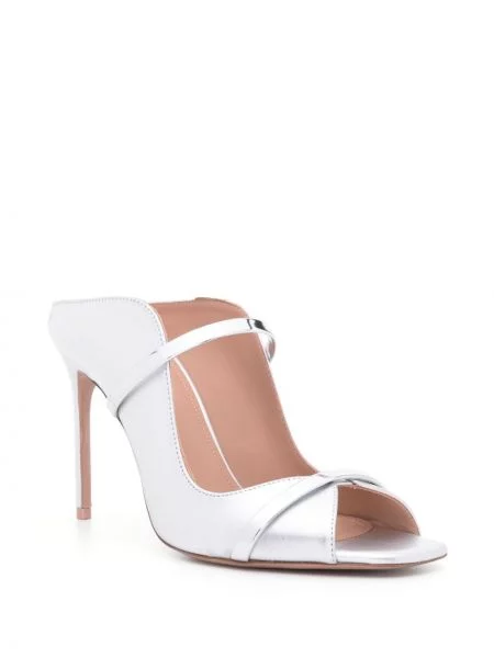 Iš natūralios odos mulės Malone Souliers sidabrinė
