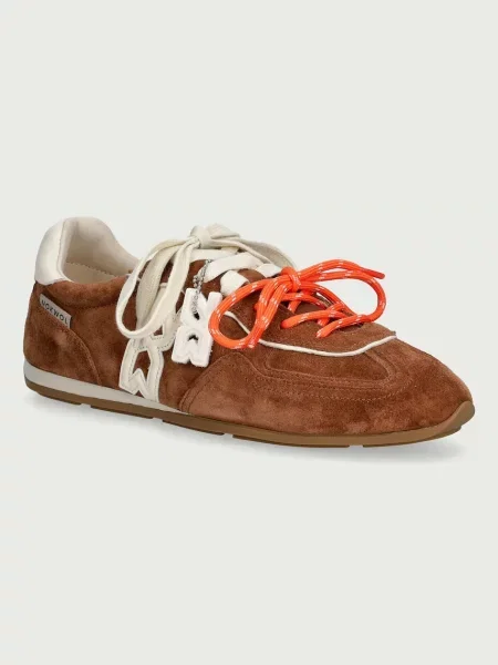 Nokwol Method Tan Suede sneakers pentru femei din piele maro