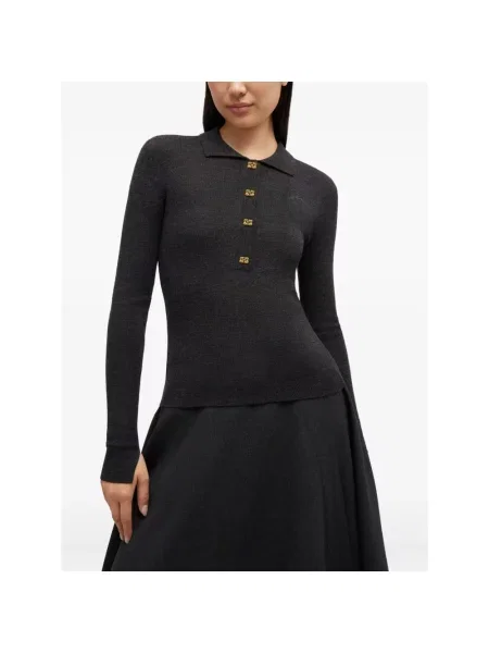 Sweter Ganni wełniany czarny