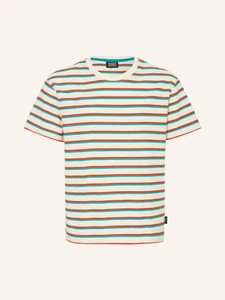 Scotch & Soda Tričko krémová tyrkysová červená