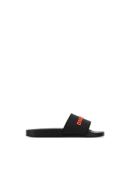 Klapki Dsquared2 z logo czarne