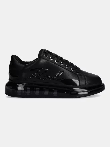 Karl Lagerfeld sneakersy skórzane KAPRI KUSHION czarny
