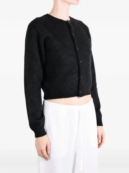 Decupat cardigan Auralee tricotate negru