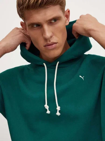 Кофта Puma з капюшоном меланж зелений