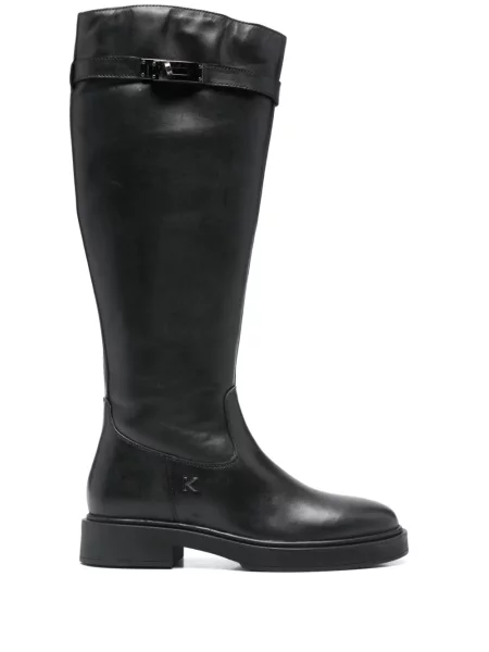 Botine Keys cu cataramă cu bretele negru