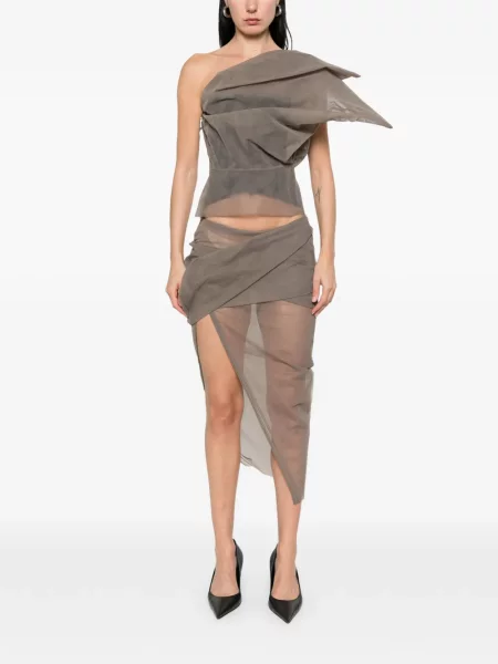Fustă Rick Owens drapată gri