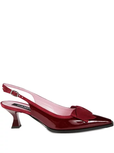 Lodičky Carel Paris s mašlí s otevřenou patou červené