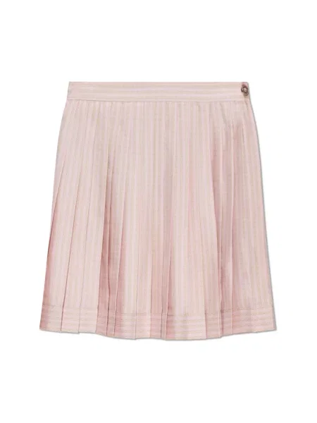 Jedwabna spódnica plisowana Versace różowa
