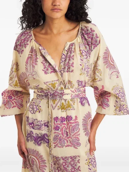 Paisley mintás maxi ruha Antik Batik nyomtatás lila