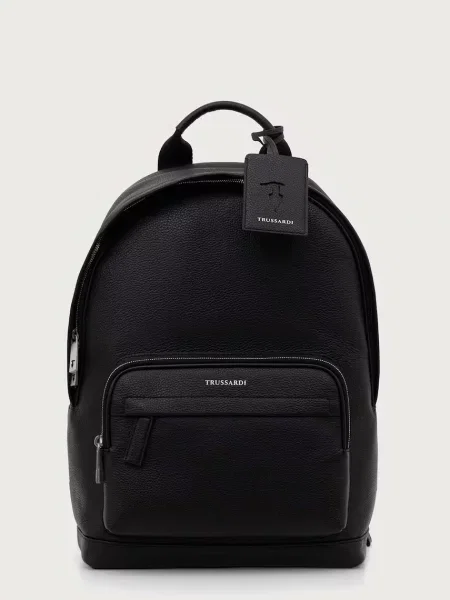 Trussardi rucsac pentru bărbați din piele negru