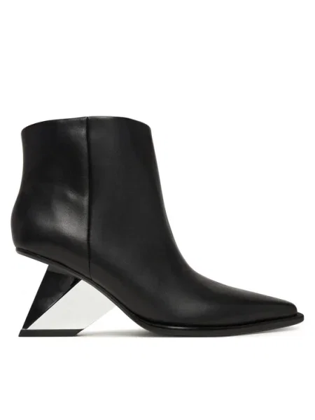 United Nude bőr csizma Rockit Pull On Bootie magassarkú fekete