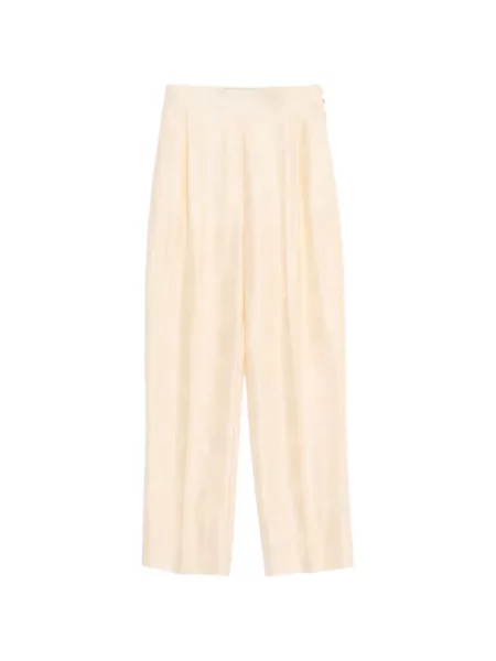 Pantaloni Valentino Garavani cu dungi din jacard