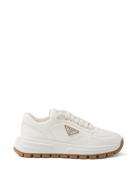 Sneakerși Prada din piele alb