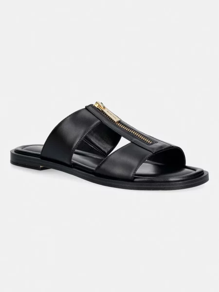 MICHAEL Michael Kors papuci cu plat pentru femei din piele Berkley Flat Sandal negru
