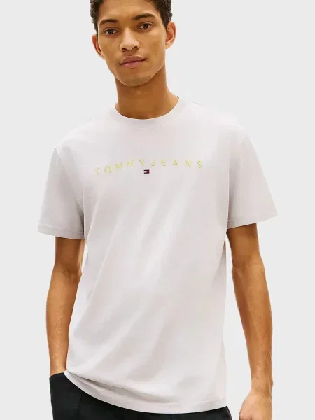 Футболка Tommy Jeans с лого серая