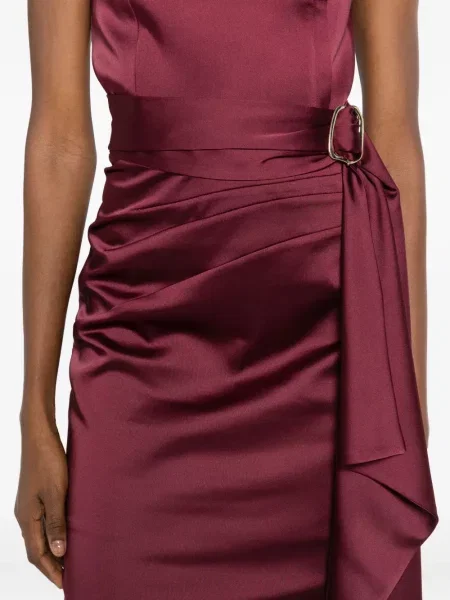 Rochie midi Babylone Paris până la genunchi de costum roșu