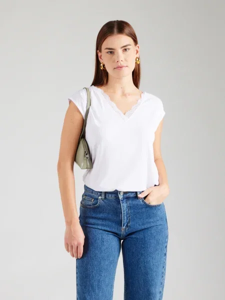 PIECES Tricou PCKAMALA' alb