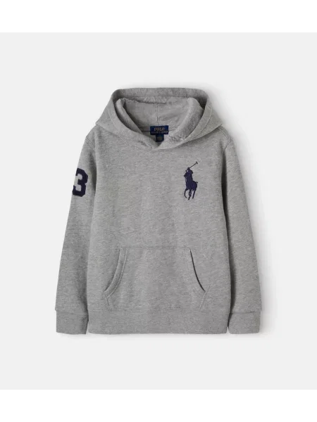 Gyerek kapucnis melegítő felső Polo Ralph Lauren szürke