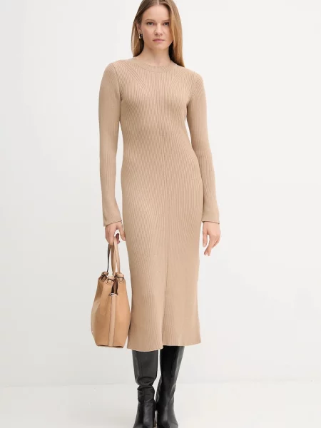 Barbour sukienka ANASTASIA maxi rozkloszowana zielony