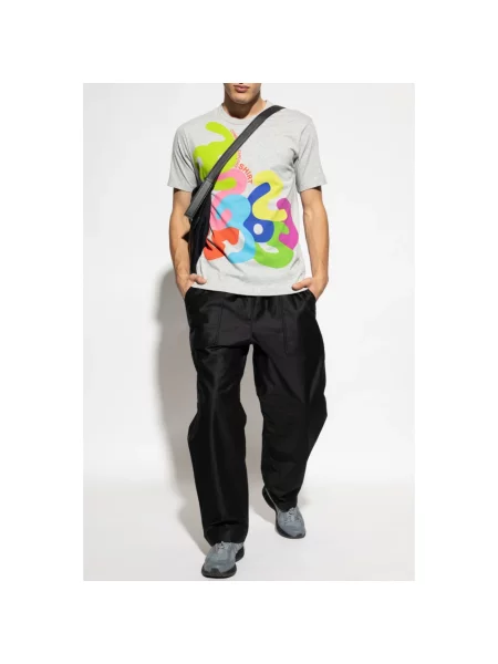 T-shirt Comme des Garçons SHIRT T-Shirt With Graphic Print Top Grey S szara