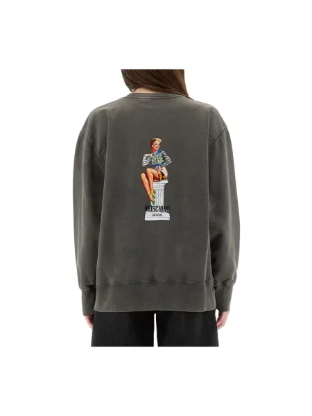 Bluza Moschino z nadrukiem szara