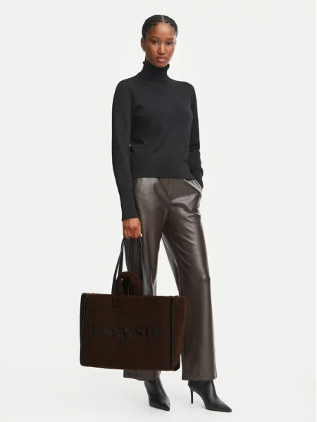 LACOSTE Shopper torba Heritage smeđa bijela