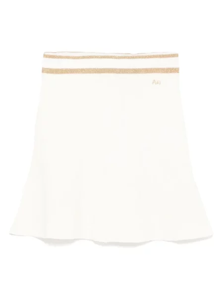 Dzianinowa spódnica mini Alessandra Rich dzwony prążkowana