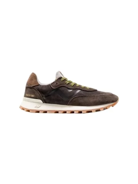 Sneakersy No Map Society skórzane brązowe