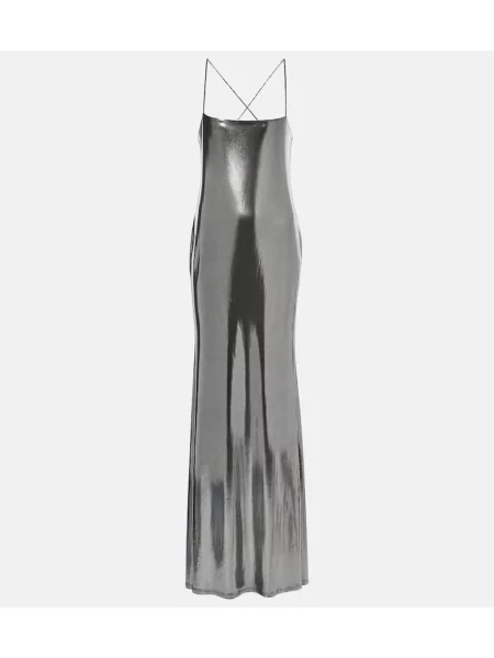 Rochie The Sei din jerseu argintiu