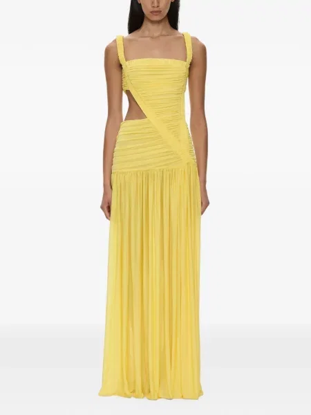 Rochie maxi Christopher Esber cu volane galben