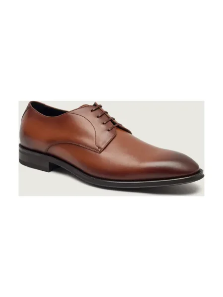 BOSS BLACK De piele pantofi derby Derrek negru