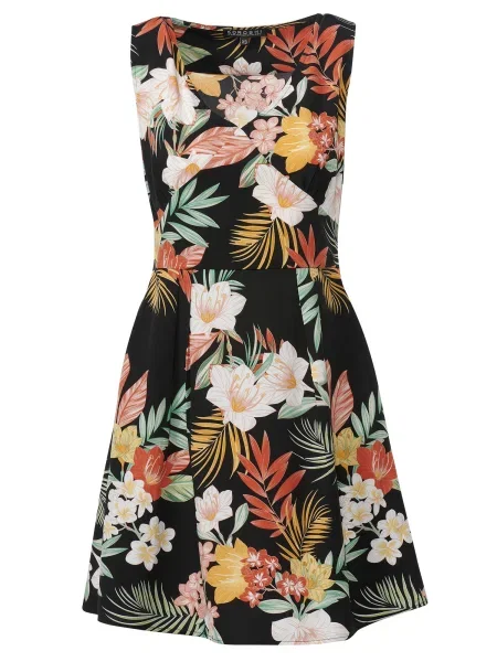 KOROSHI Rochie de vară mai multe culori negru