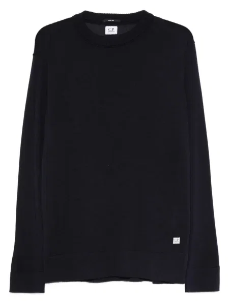 Tricou C.p. Company cu decolteu rotund albastru
