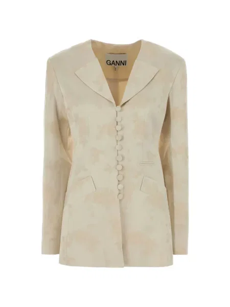 Sacou Ganni cu model floral din jacard