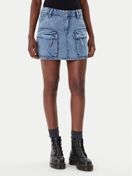 Džínová sukně G-Star Raw modré