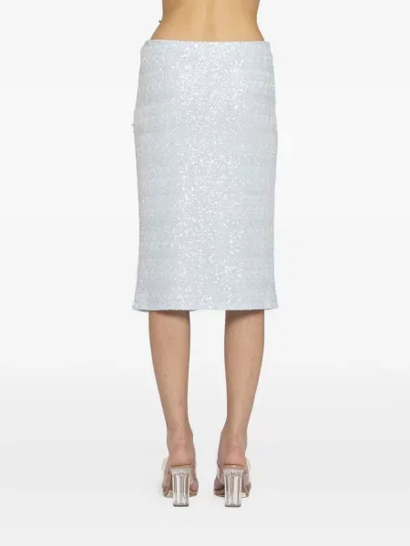 Midi sukně Des Phemmes s flitry modré