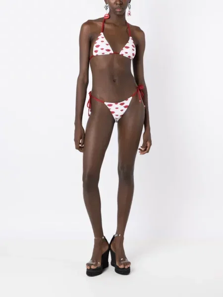 Raštuotas bikinis Amir Slama balta