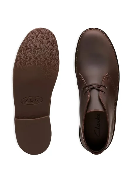 Боти Clarks Originals с връзки с дантела кафяво