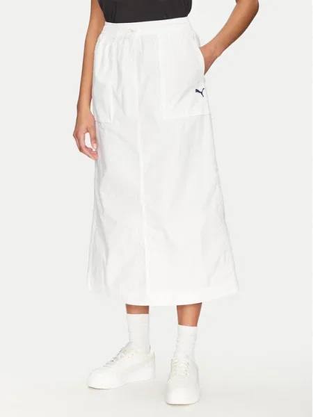 Puma Fustă trapez Future Archive alb
