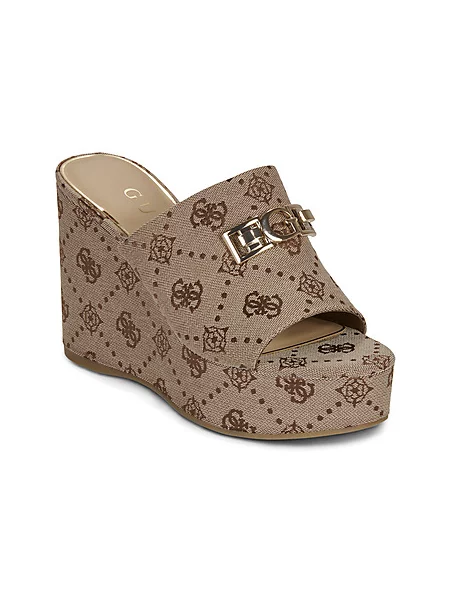 Sandali Guess s platformo bež