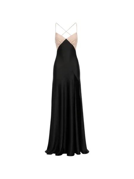 Rochie maxi Roserry cu spatele deschis negru
