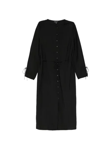 Rochie tip cămașă James Perse cu legături negru