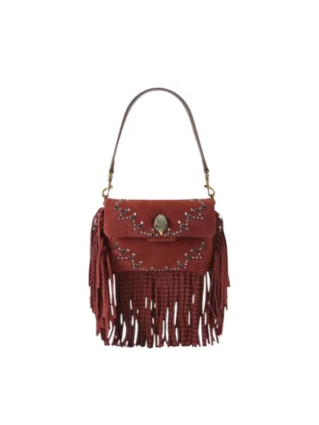 Kurt Geiger London torebka crossbody zamszowa OXFORD czerwona