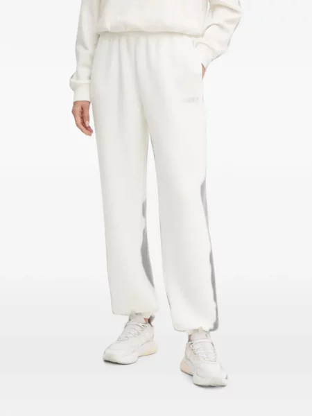 Stras pantaloni Guess alergare alb