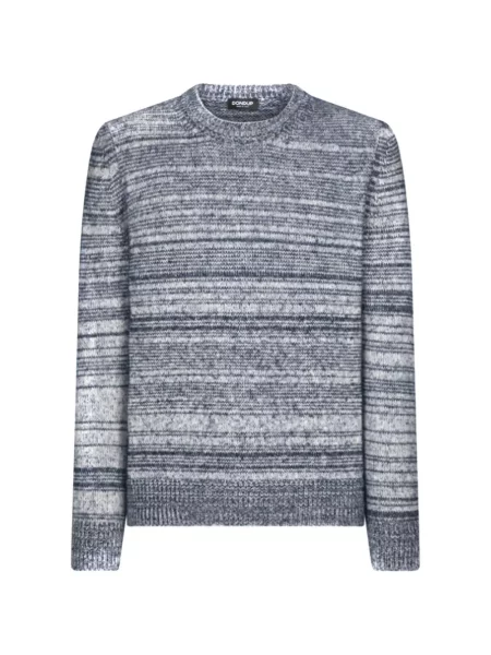 Sweter Dondup z okrągłym dekoltem niebieski