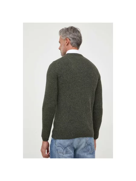 Sweter Barbour wełniany zielony