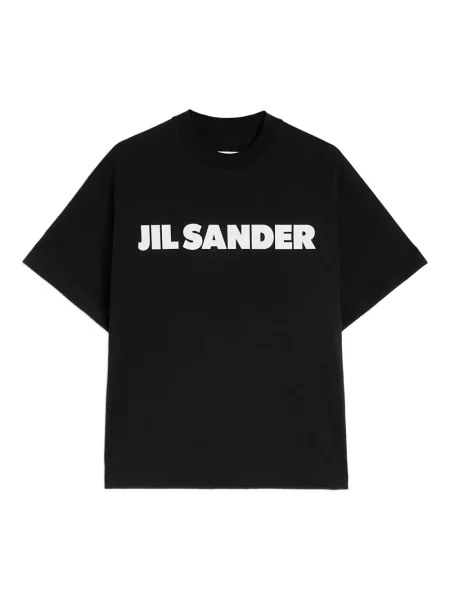 Tricou Jil Sander cu imagine scurt negru