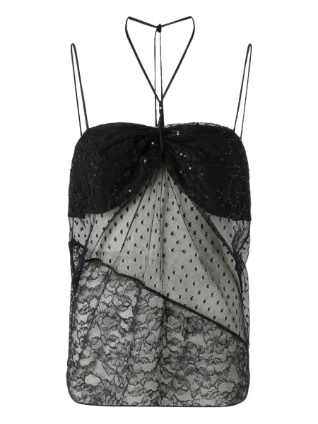 Bluzka Pinko z cekinami koronkowa czarna